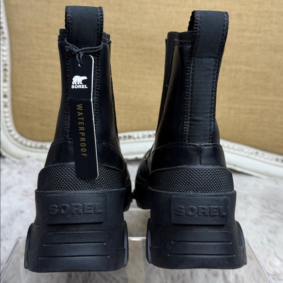 SOREL |  Brex Waterproof Chelsea Boot in black full-grain leather. Size 7, NWT - Picture 12 of 15